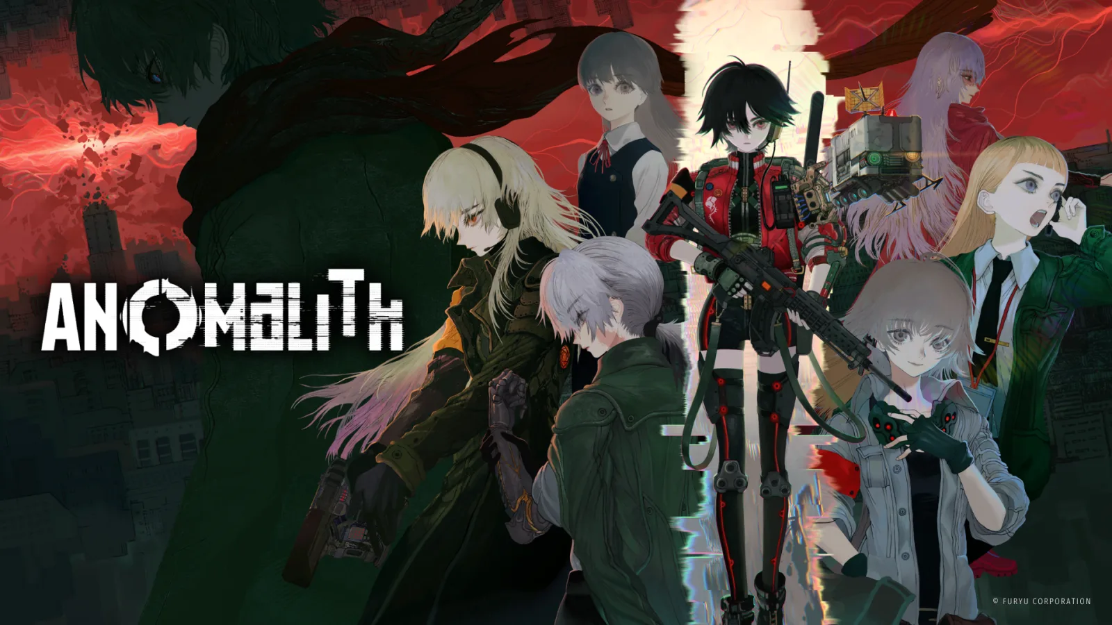 Key art ANOMALITH yang menampilkan Reona Minazuki dan karakter pendukung dalam dunia survival horror penuh anomali