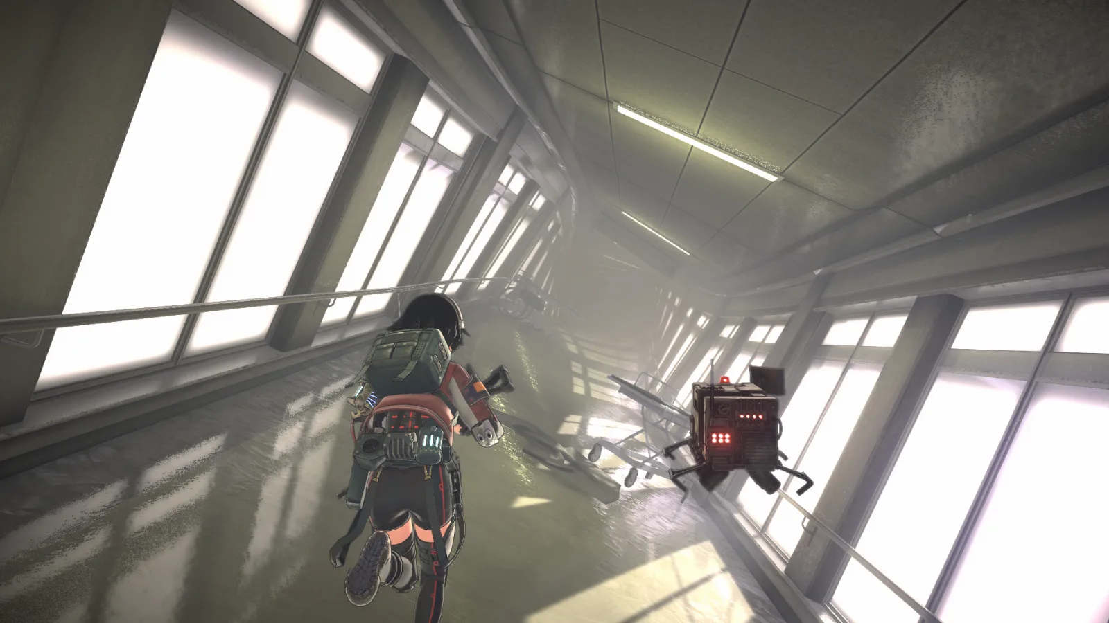 Deretan screenshot ANOMALITH yang memperlihatkan eksplorasi Otherworlds, third-person shooting, area liminal, dan investigasi Reona di zona berbahaya - gambar 4