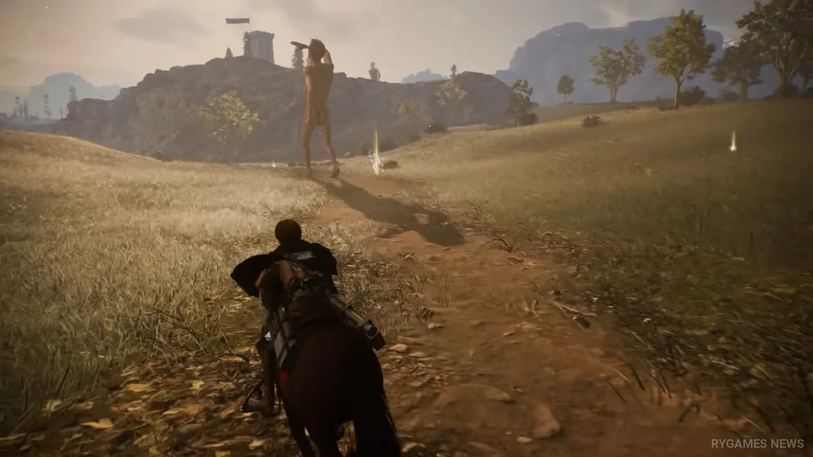 Cuplikan gameplay Attack on Titan 3 dengan ODM Gear dan pertarungan Titan - gambar 4