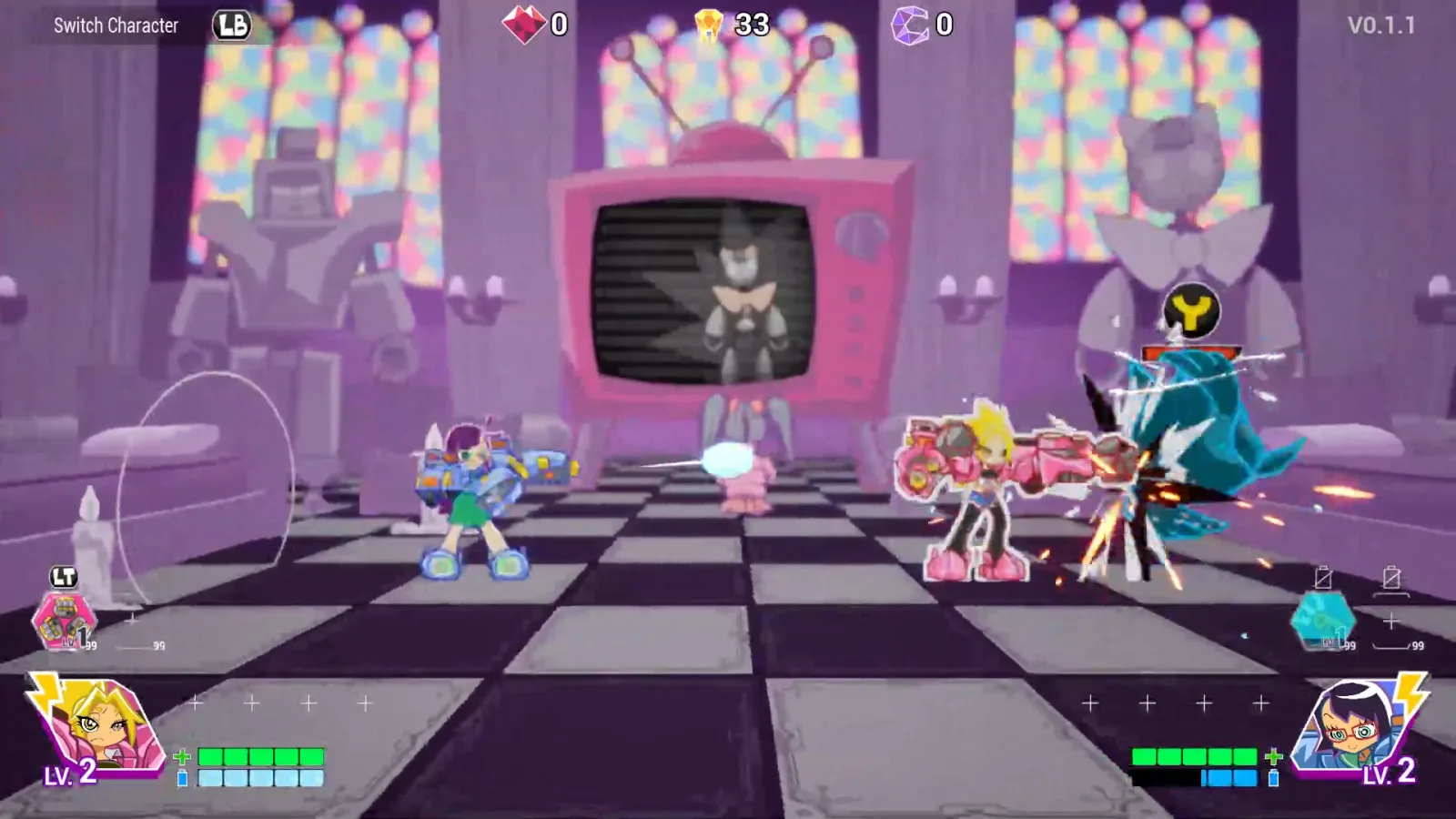 Deretan screenshot gameplay Awaking Beauty: 夢閃少女 yang memperlihatkan aksi tag Flora dan Mary, pertarungan melawan Nightmare, ability, chip, armor break, kombo, dan dunia mimpi bergaya kartun penuh warna - gambar 1