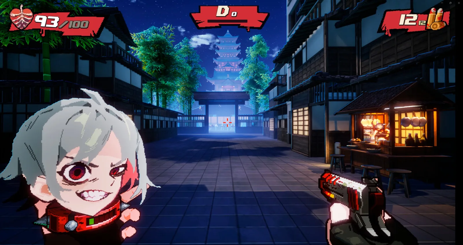 Deretan screenshot gameplay Blood High! yang menampilkan aksi boomer shooter cepat, karakter vampir tanpa kepala, tembakan darah, execution menggunakan kepala, Blood High Mode, arena penuh warna, musuh brutal, dan visual kartun berdarah - gambar 7