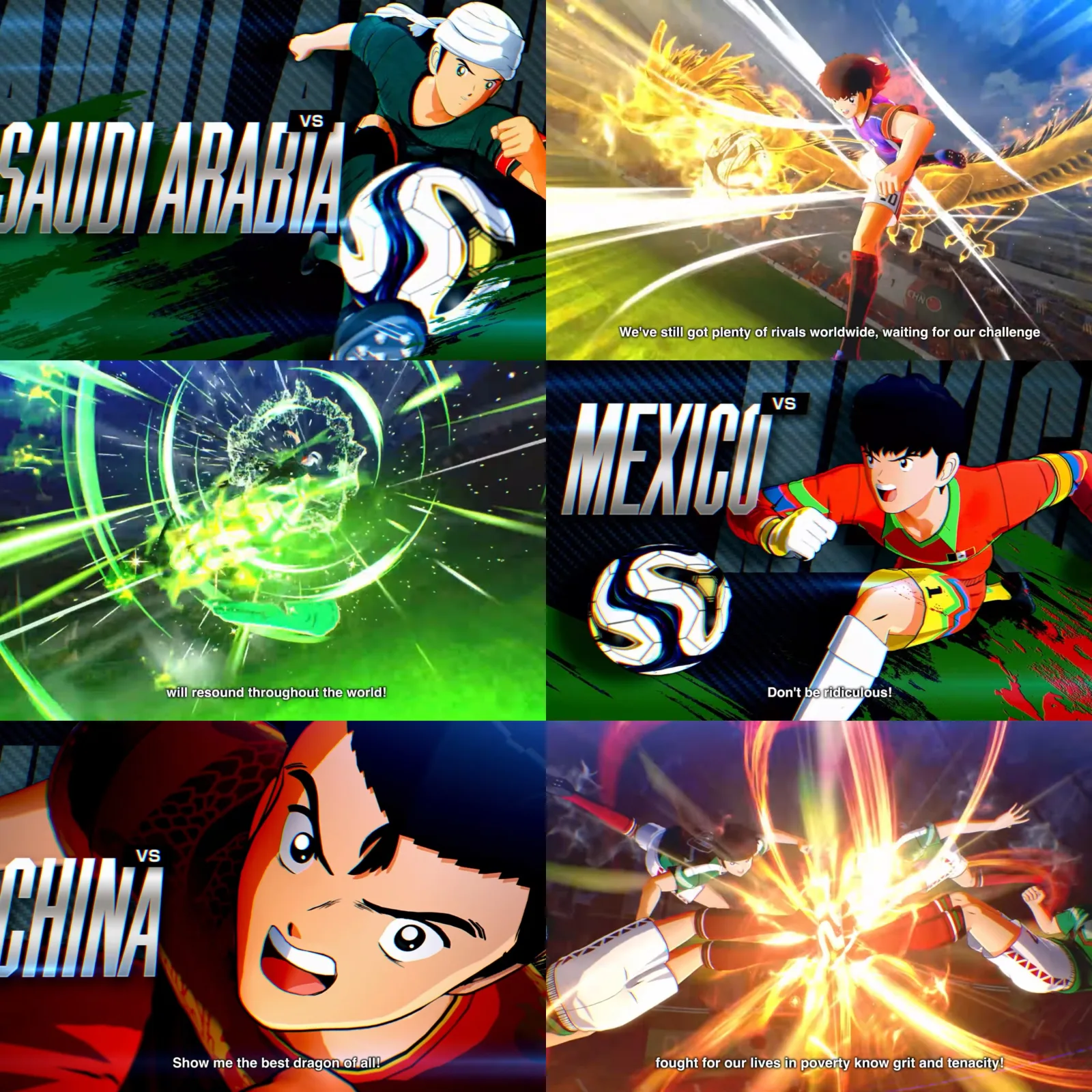 Captain Tsubasa II: World Fighters menampilkan duel sepak bola penuh super shot, blocking dramatis, dan animasi khas anime