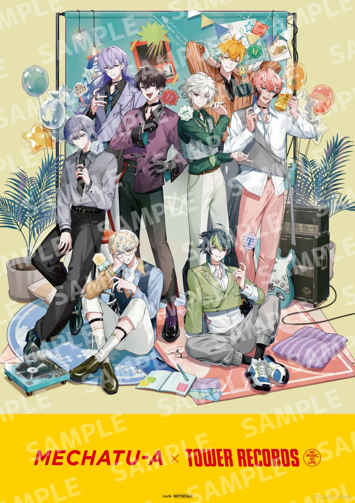 Poster kolaborasi MECHATU-A Tower Records