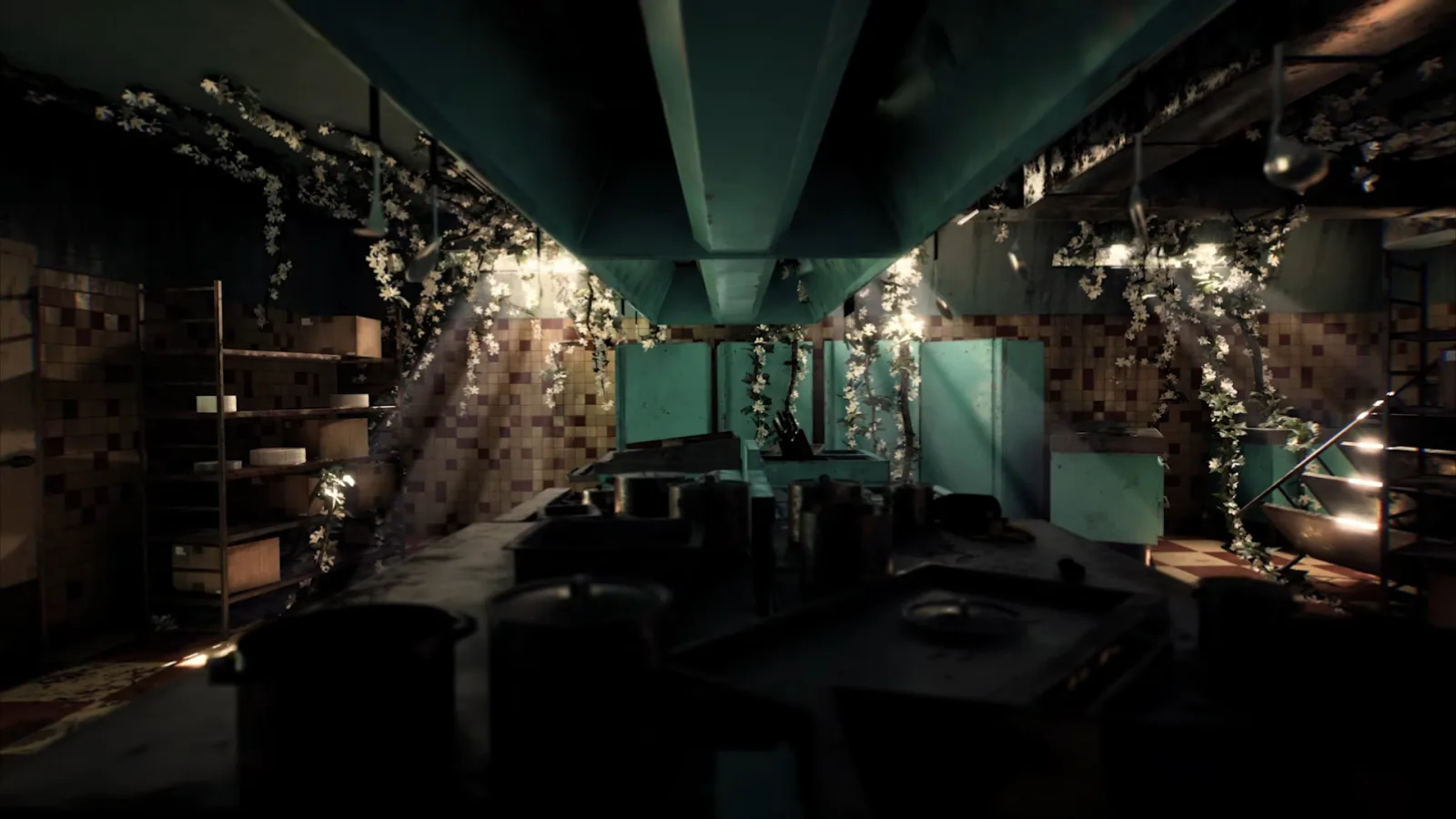 Deretan screenshot Curse of the Crimson Stag yang memperlihatkan Whiteroot Hotel, area sekitar hotel, suasana investigasi, dan atmosfer folk horror yang penuh misteri - gambar 11