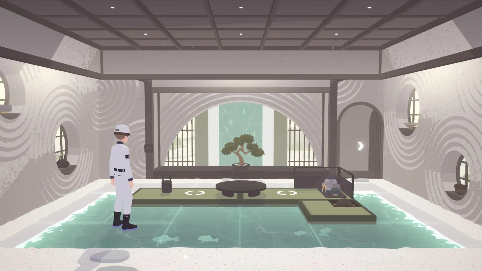 Deretan screenshot gameplay D-topia yang memperlihatkan komunitas futuristik, puzzle logika, interaksi penghuni, fasilitas hunian, bright public reality, hidden Block Side, dan suasana puzzle adventure yang lembut - gambar 7
