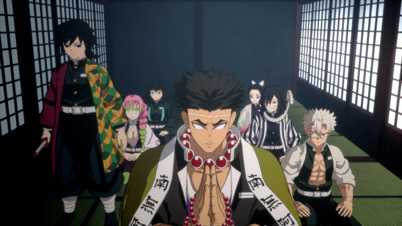 Deretan screenshot Doma dalam Demon Slayer: Kimetsu no Yaiba - The Hinokami Chronicles 2, menampilkan gaya bertarung dan visual DLC karakter terbaru - gambar 1