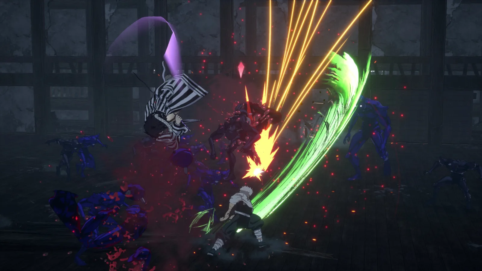Deretan screenshot Doma dalam Demon Slayer: Kimetsu no Yaiba - The Hinokami Chronicles 2, menampilkan gaya bertarung dan visual DLC karakter terbaru - gambar 2