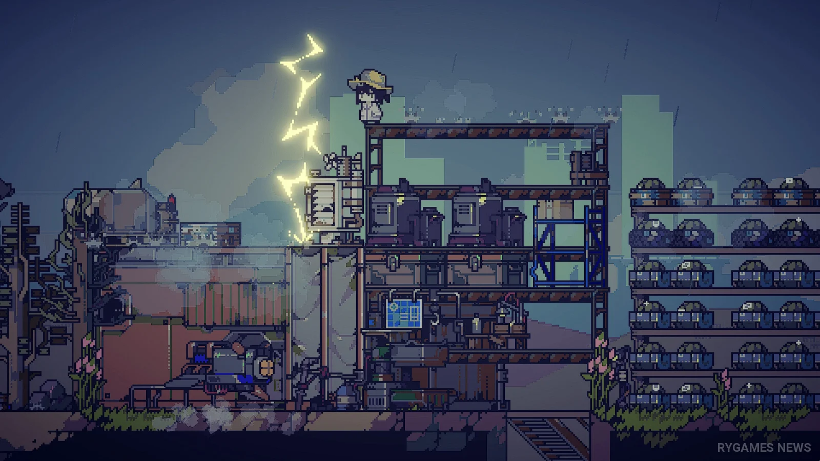 Screenshot Doloc Town memperlihatkan farming, crafting, eksplorasi reruntuhan, dan dunia post-apocalyptic - gambar 8