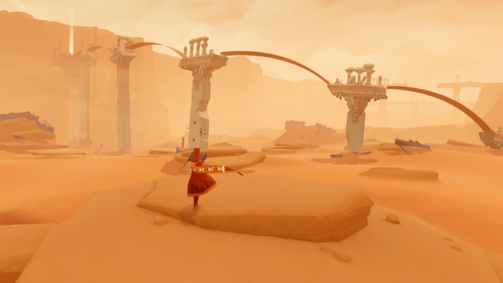 Momen atmosferik yang memperlihatkan keindahan dunia Journey