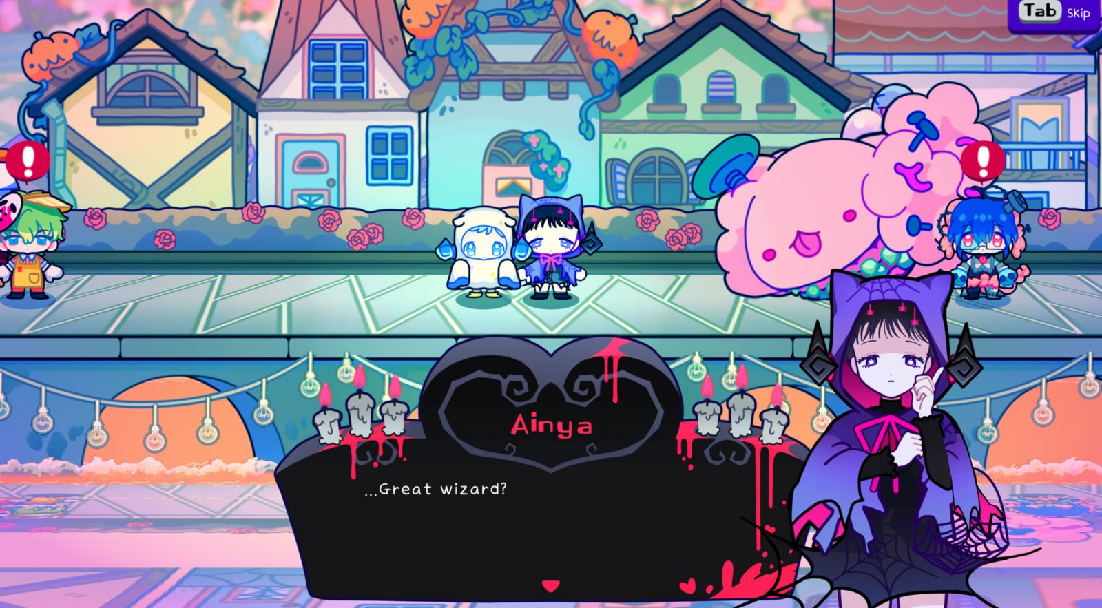 Visual utama Spookitchen dengan gaya Halloween lucu, warna ungu cerah, dan nuansa restoran berhantu yang playful