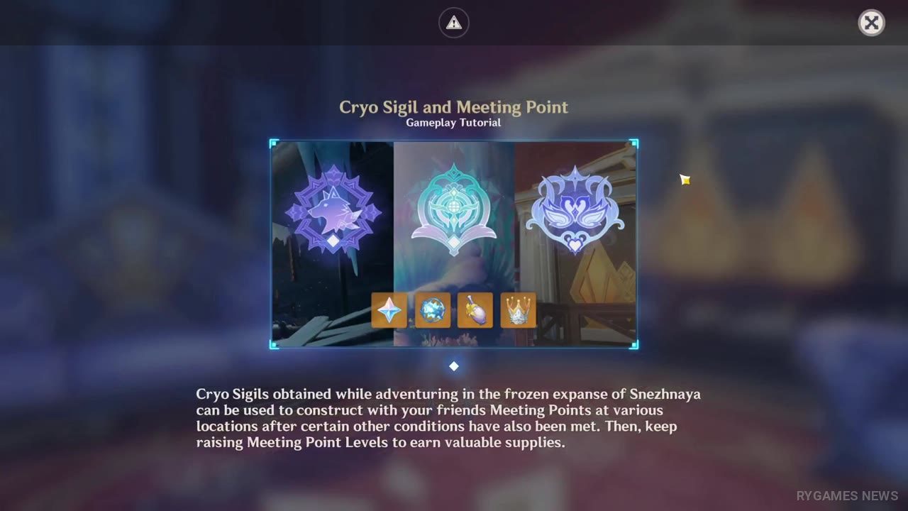 Cryo Sigil, tutorial Meeting Point, dan halaman kontribusi - gambar 7