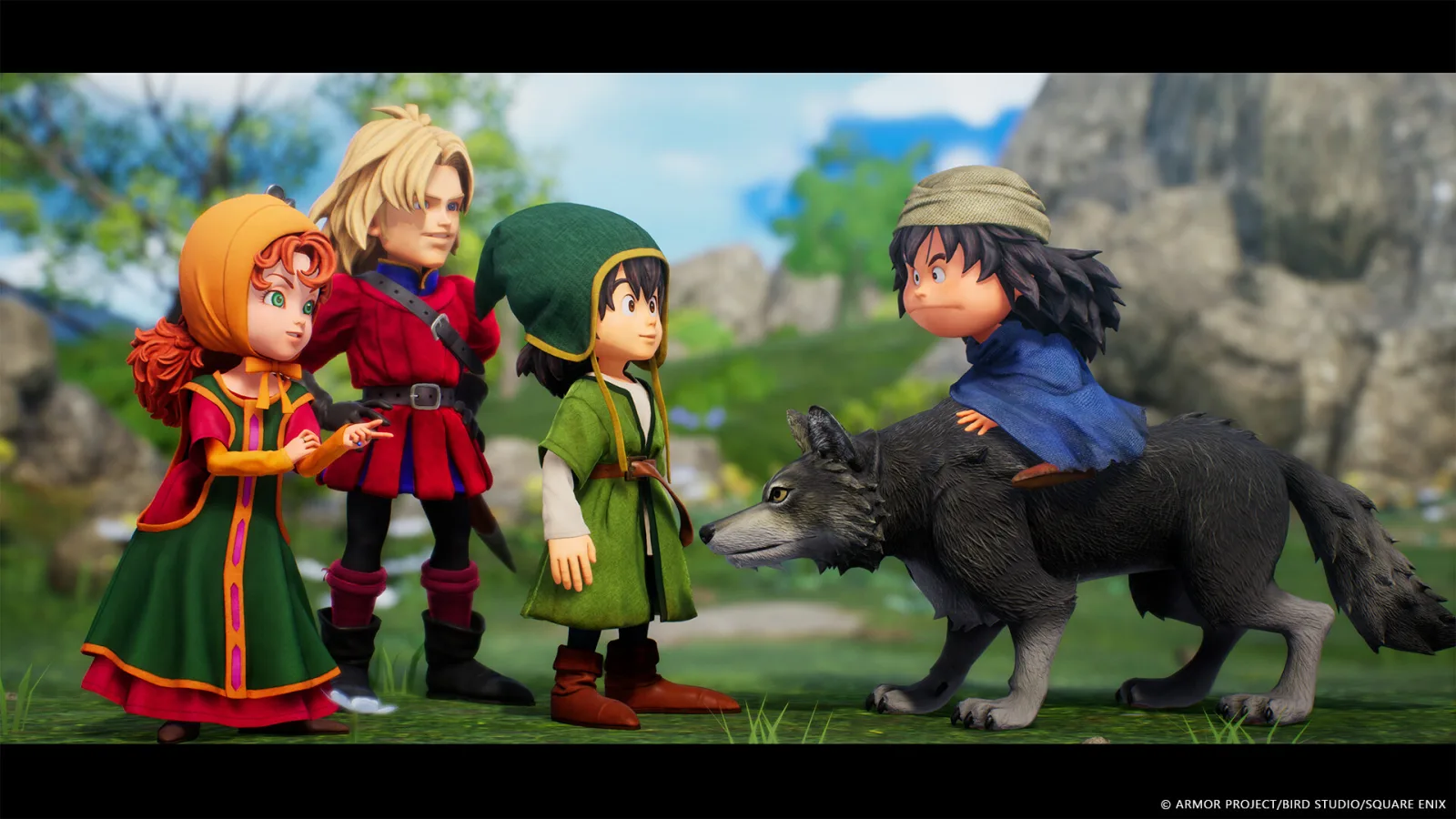 Deretan screenshot gameplay Dragon Quest VII Reimagined yang memperlihatkan visual diorama, eksplorasi Estard, pertarungan turn-based, karakter utama, monster klasik, dan dunia masa lalu yang dipulihkan - gambar 1