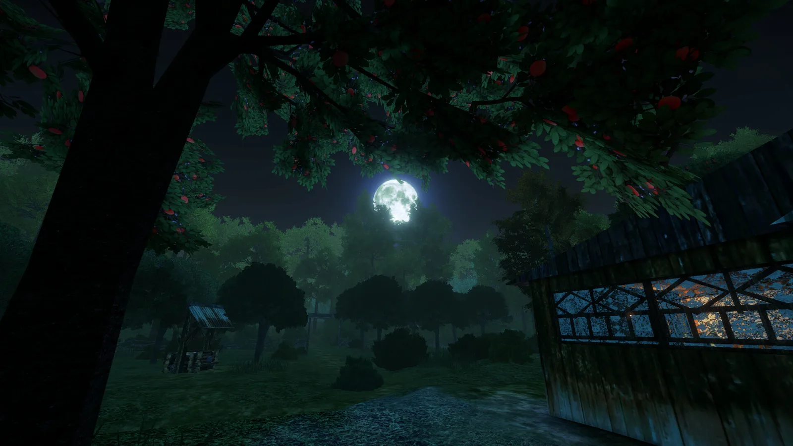 Deretan screenshot gameplay Dread Fields yang memperlihatkan rutinitas farming, rumah terpencil, ladang, hewan ternak, hutan, suasana desa Eropa Timur, dan teror living dead di sekitar pemain - gambar 4
