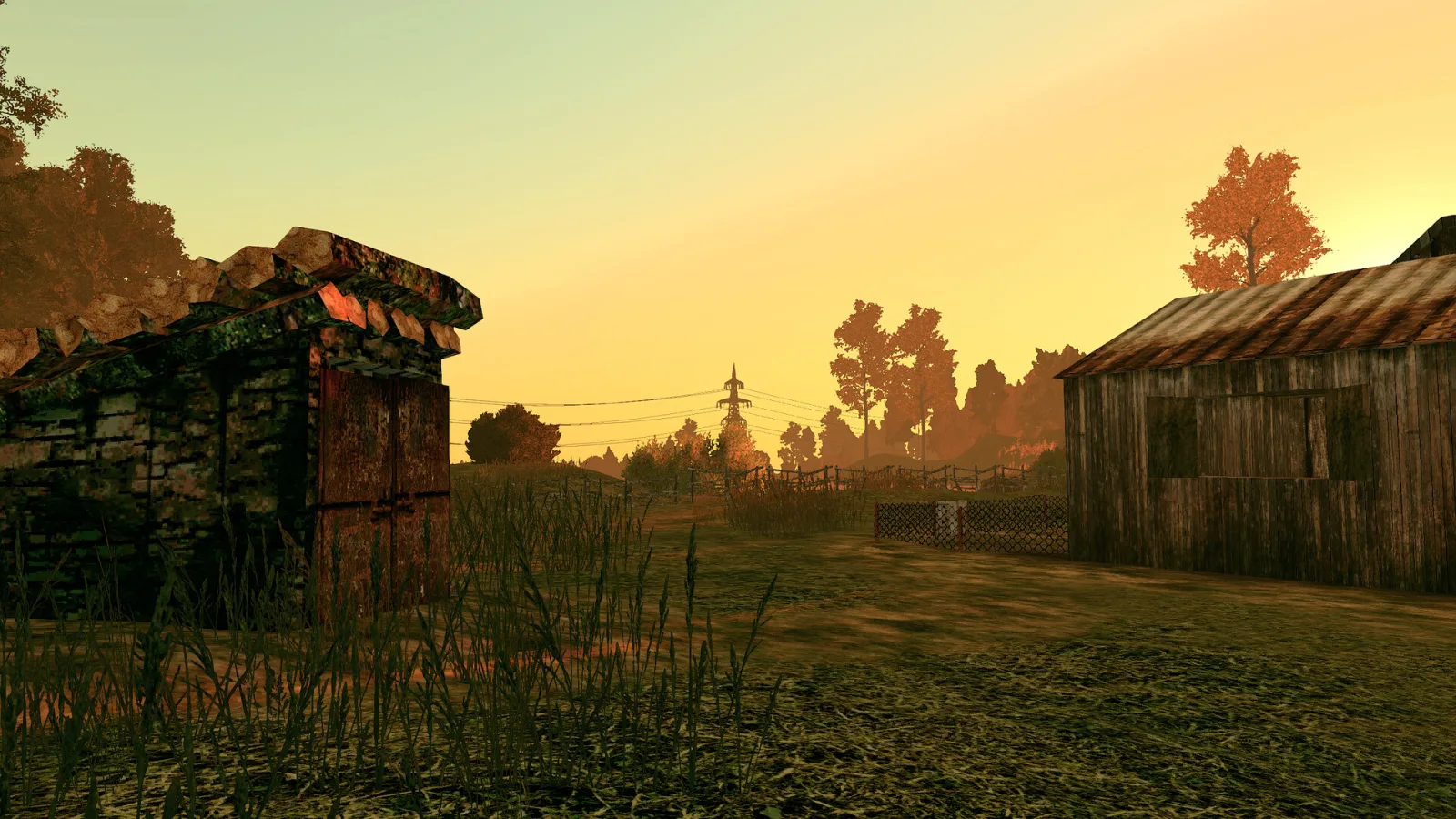 Deretan screenshot gameplay Dread Fields yang memperlihatkan rutinitas farming, rumah terpencil, ladang, hewan ternak, hutan, suasana desa Eropa Timur, dan teror living dead di sekitar pemain - gambar 9