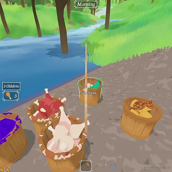 『Family Time』釣りシステムのゲームプレイ場面 - gambar 5