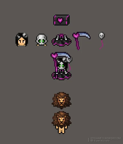 Skele Girl Box and Lion Head in the Gemster Update