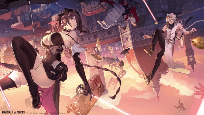 Visual promosi Fellow Moon dengan nuansa urban supernatural dan karakter anime