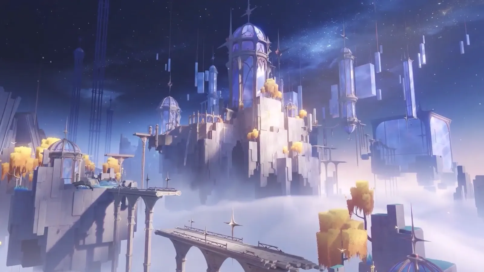 Visual area baru Mondstadt utara dan Temple of Space yang menjadi pusat eksplorasi di versi Luna VI