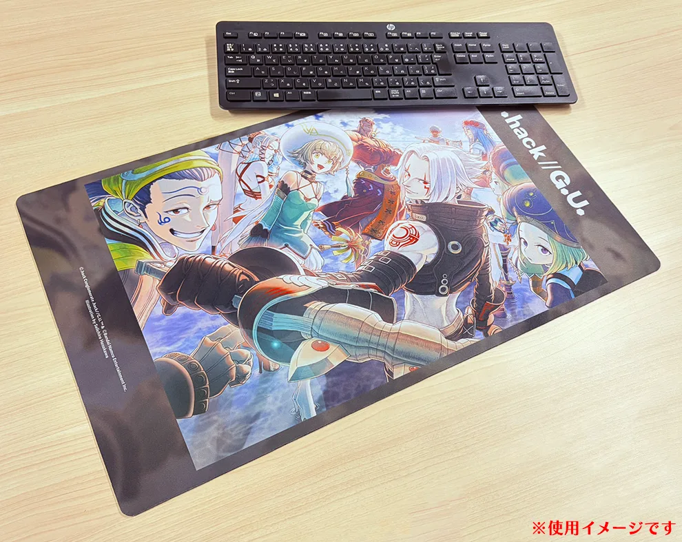 Merchandise multipurpose mat .hack//G.U. 20th Anniversary berukuran 60 x 35 cm dengan ilustrasi anniversary terbaru