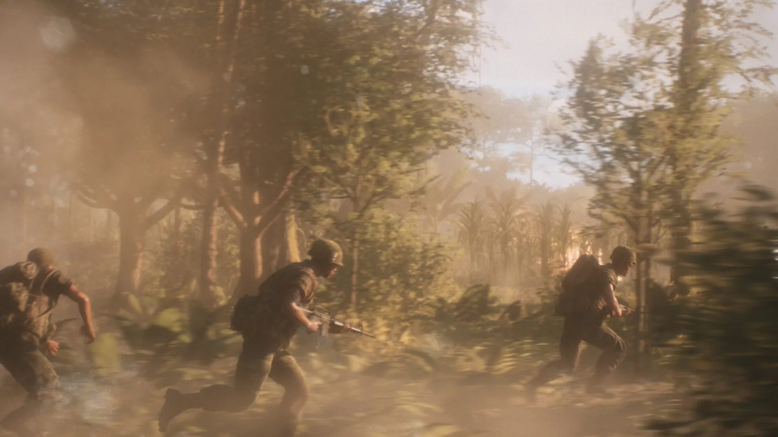 Deretan screenshot Hell Let Loose: Vietnam yang memperlihatkan perang hutan, helikopter, patrol boat, terowongan, dan pertempuran 50v50 di medan Vietnam - gambar 2