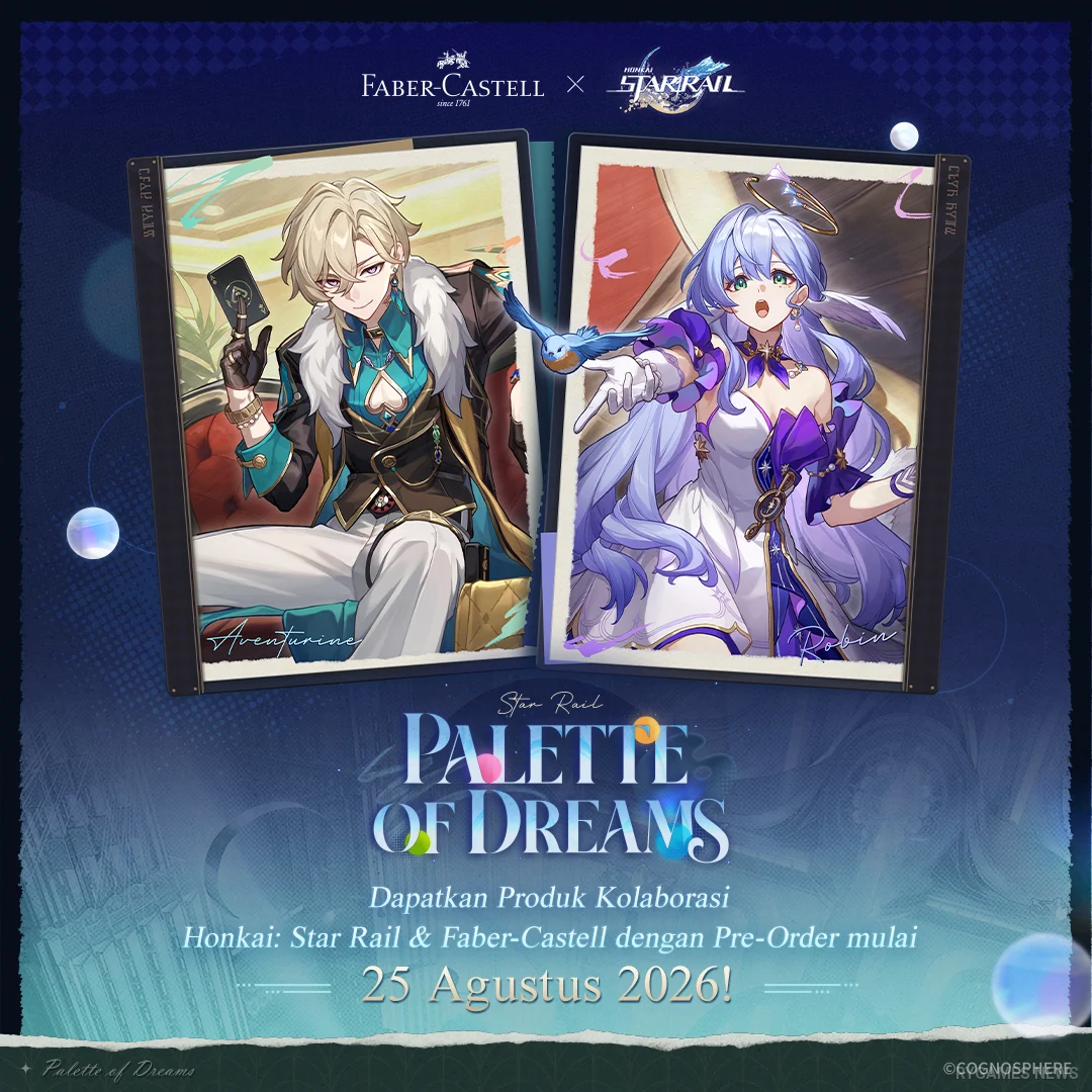 『崩壊：スターレイル』×Faber-Castell Palette of Dreams アベンチュリン＆ロビン キービジュアル