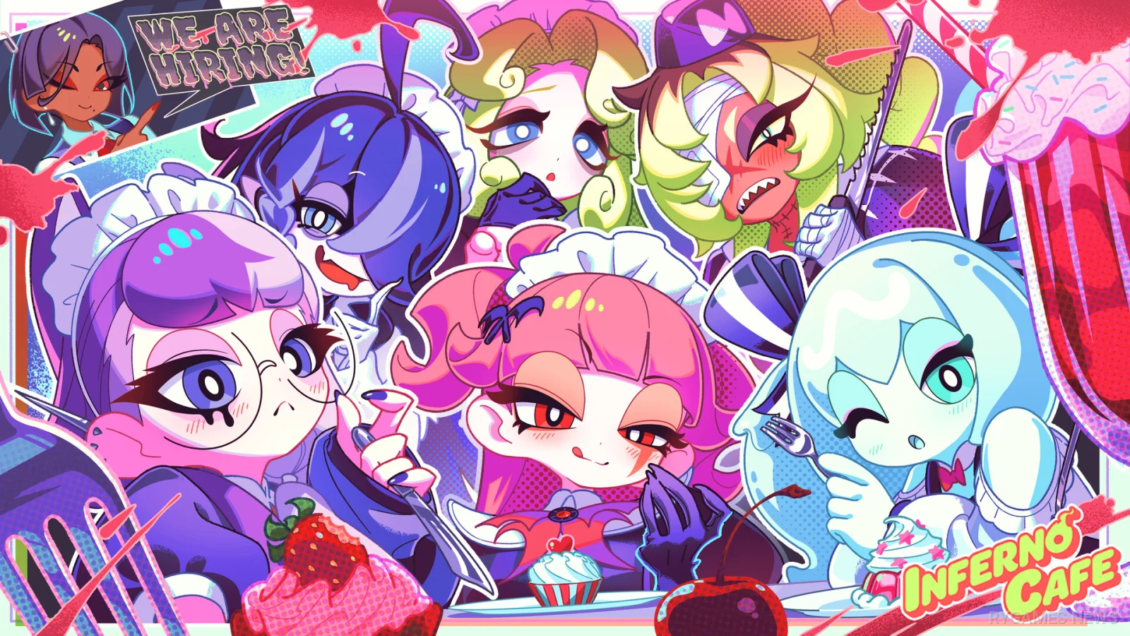 Inferno Cafe character and gameplay visuals from Steam - gambar 1