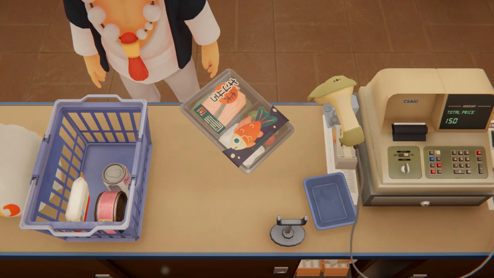 Deretan screenshot inKONBINI yang memperlihatkan minimarket kecil, Makoto, pelanggan tetap, aktivitas mengisi rak, dan suasana kota kecil awal 1990-an - gambar 5