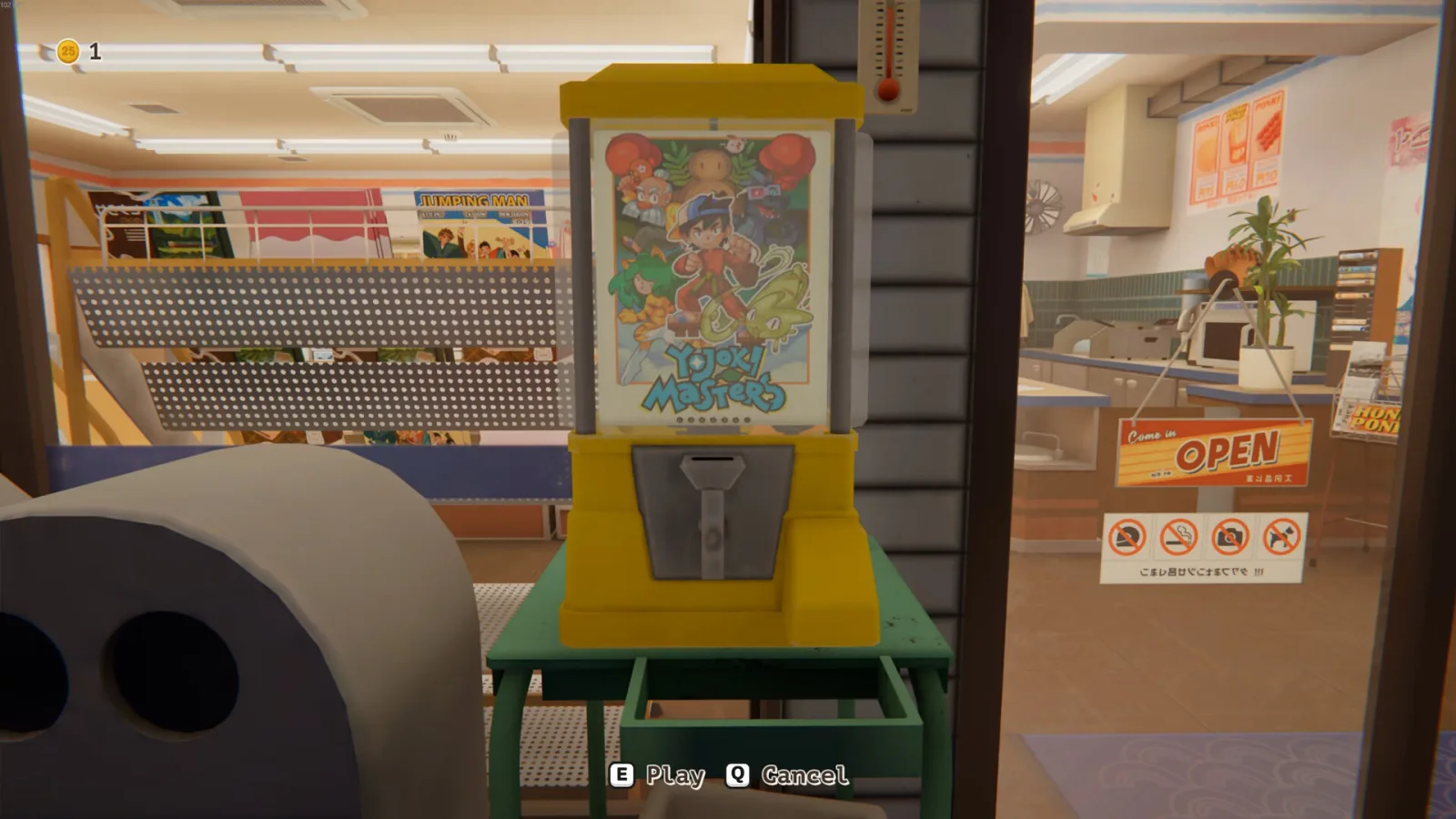 Deretan screenshot inKONBINI yang memperlihatkan minimarket kecil, Makoto, pelanggan tetap, aktivitas mengisi rak, dan suasana kota kecil awal 1990-an - gambar 7