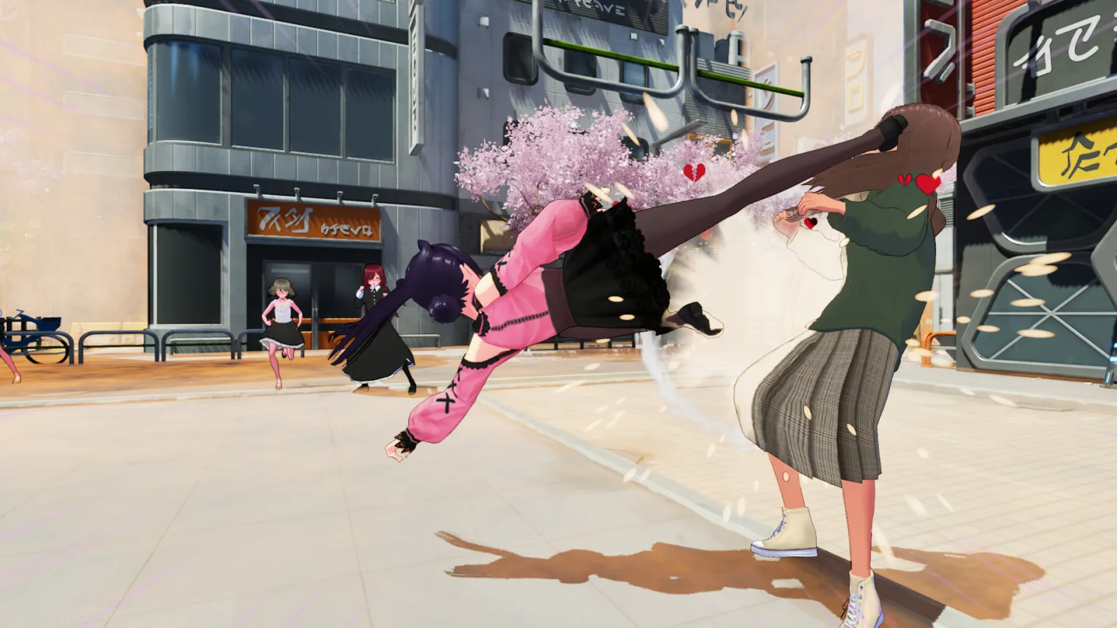 Deretan screenshot Jirai-kei Girl: Vengeance yang memperlihatkan aksi free-flow combat, serangan combo, dan balas dendam sang gadis Jirai-kei - gambar 2