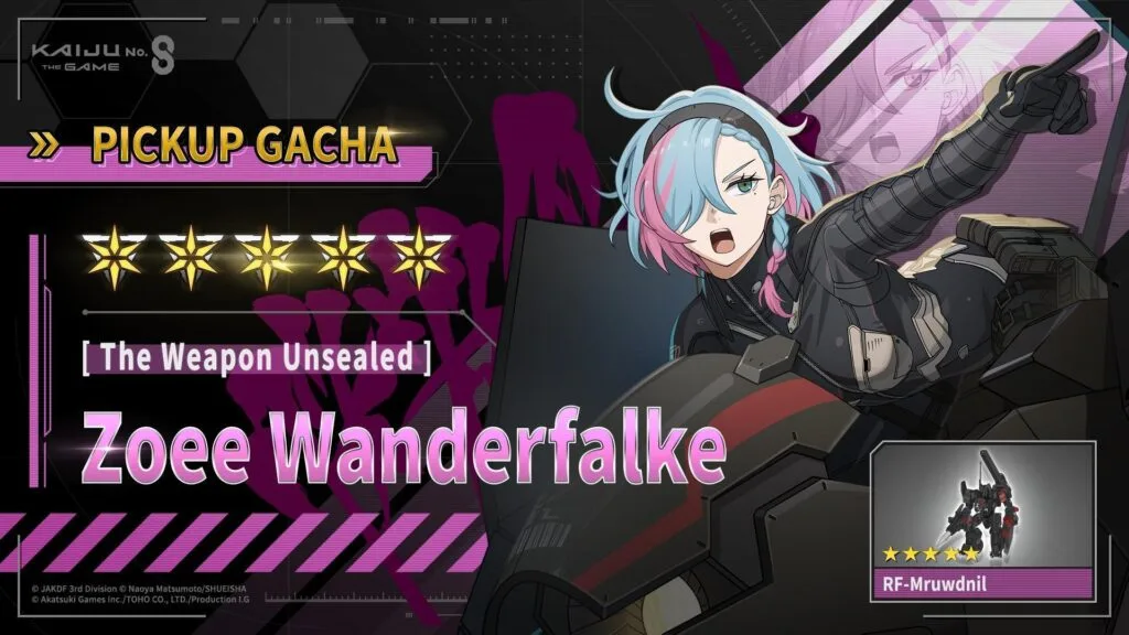 Visual update Chapter 11 “Wanderfalke”, Zoee Wanderfalke, event baru, dan fitur Unlock Potential di Kaiju No. 8 THE GAME - gambar 1