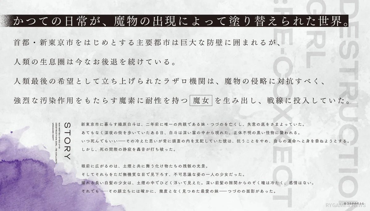 Kaimetsu Shoujo Re-collect World Concept