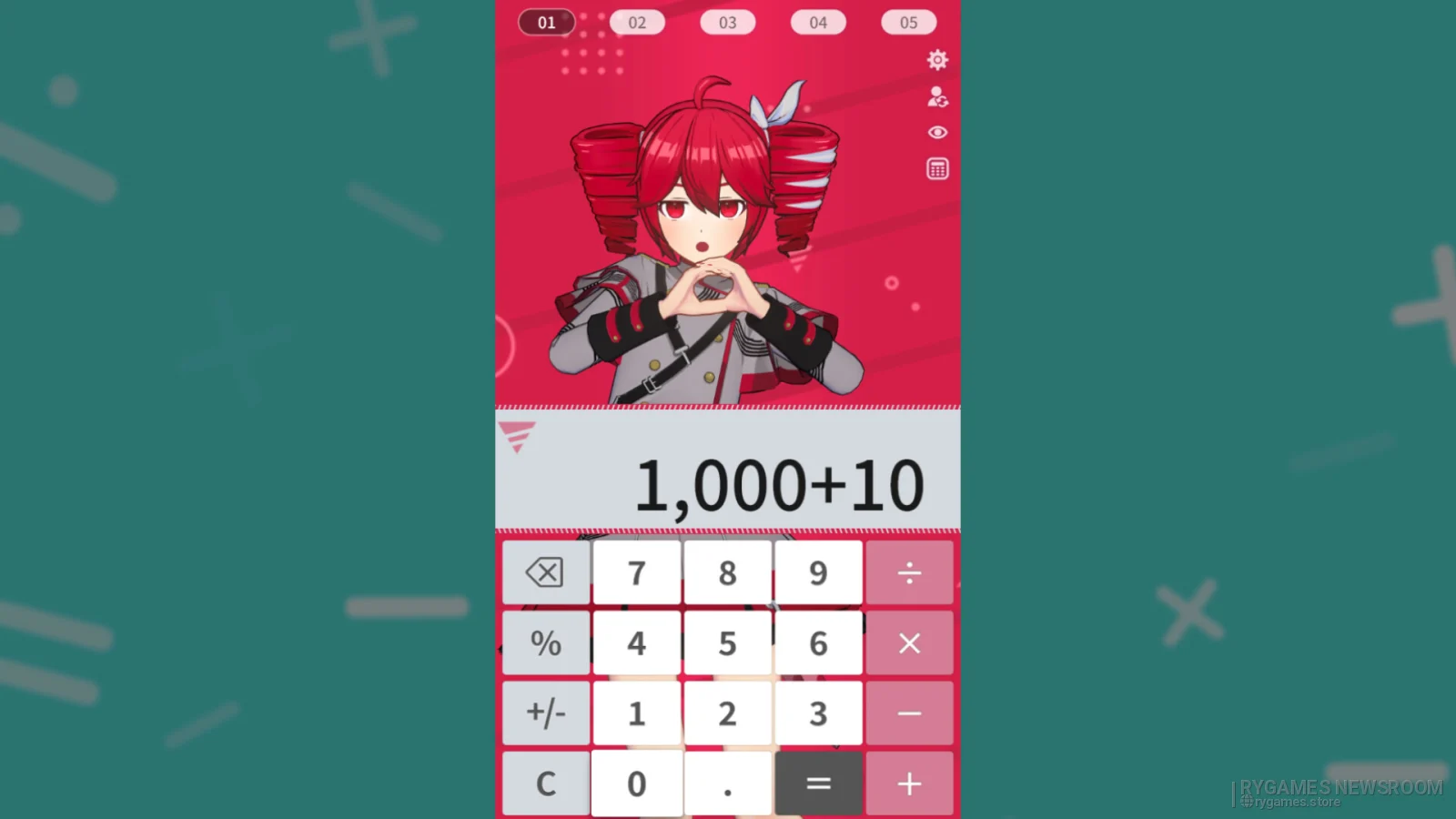Screenshot Kasane Teto di Calculator - Desktop Mate Widgets dari Steam - gambar 5