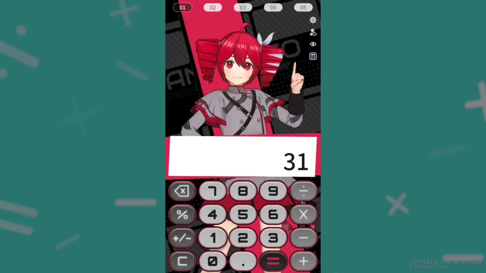 Screenshot Kasane Teto di Calculator - Desktop Mate Widgets dari Steam - gambar 2
