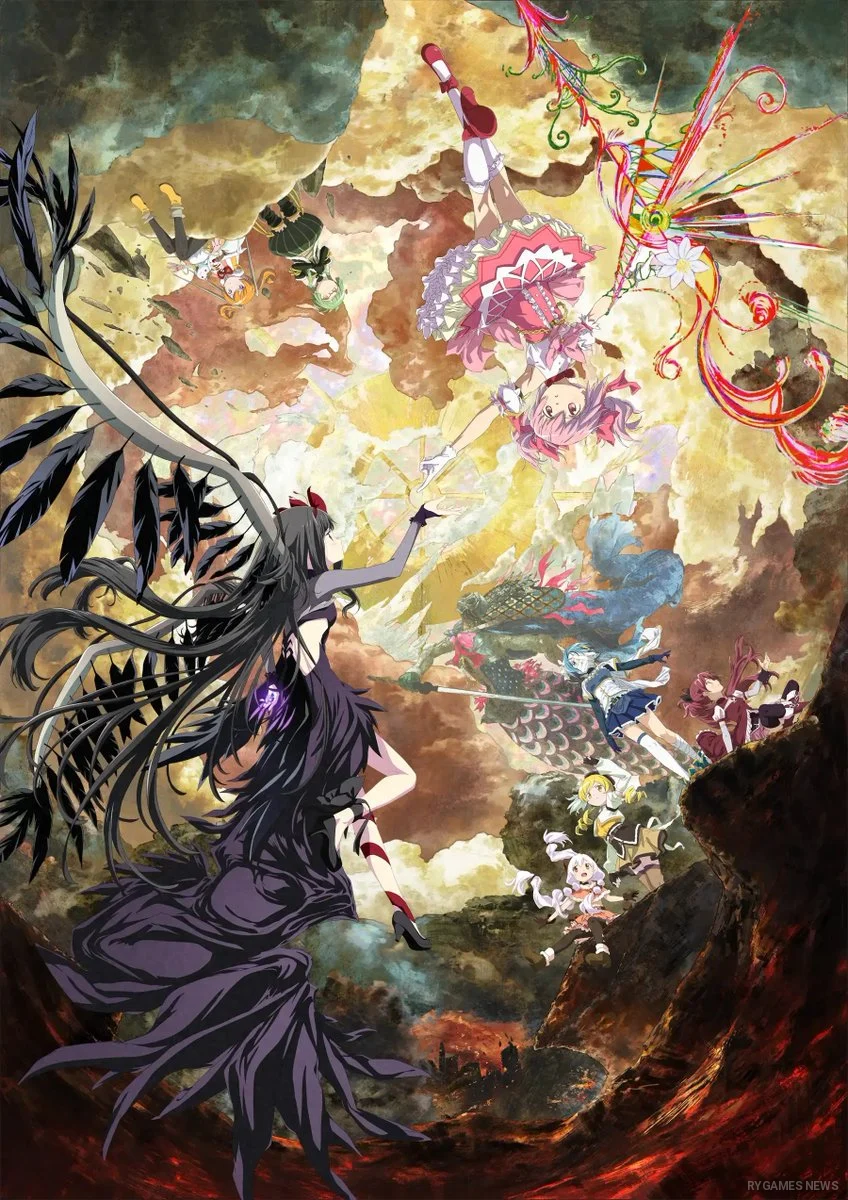 Character expression setting Sakura Kyoko untuk Madoka Magica Walpurgis no Kaiten