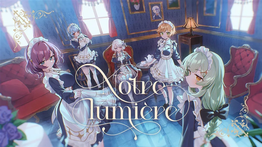 Key visual baru tim Pixis Masool untuk image song “Notre lumière” di Muv-Luv Girls Garden