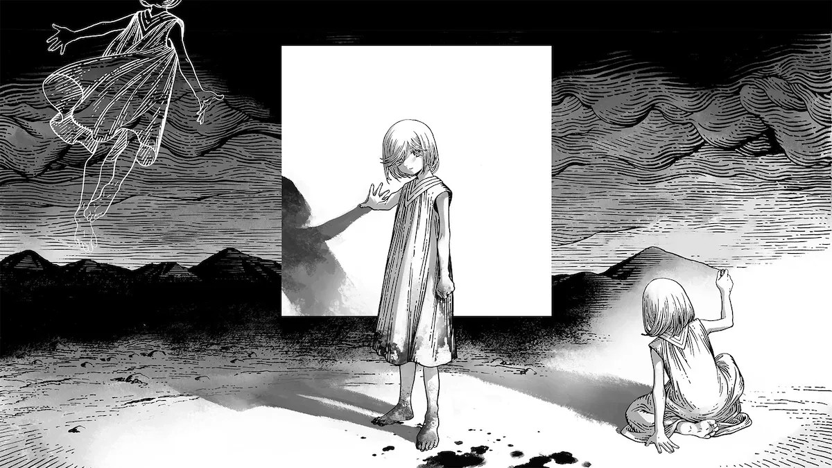 Ilustrasi yang digambar oleh Kamome Shirahama, penulis manga asli "Witch Hat Atelier".