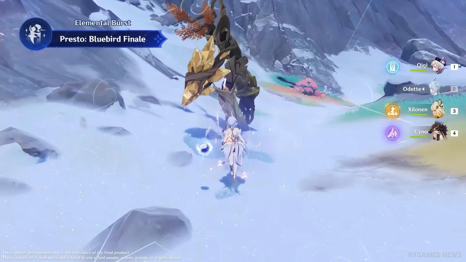 Ilustrasi karakter, animasi balet, gameplay, Skill, dan Elemental Burst Odette - gambar 37