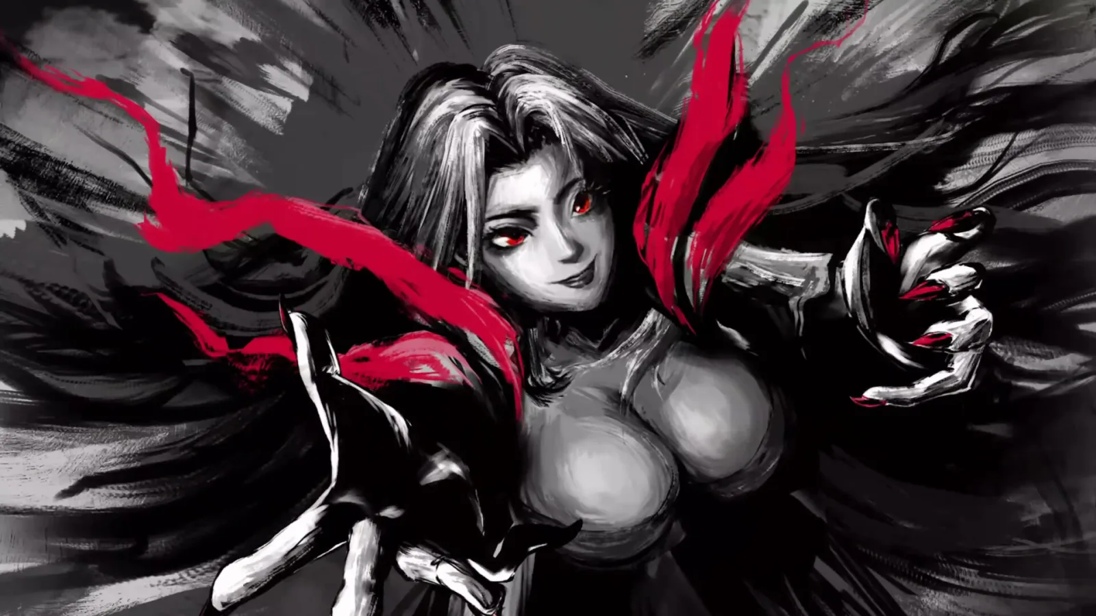 Deretan screenshot Realm of Ink yang menampilkan Oread dari BlazBlue Entropy Effect, combat roguelite, Ink Gem, Ink Pet, boss battle, dan dunia bergaya lukisan tinta - gambar 10