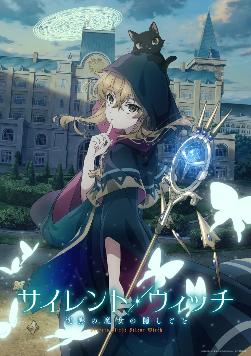 Visual anniversary Silent Witch menampilkan Monica Everett dan Nero di depan Serendia Academy