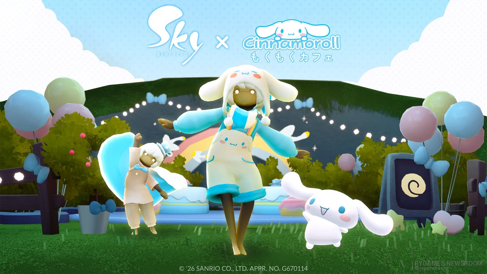 「Sky × Cinnamoroll Pop-Up Cafe」2026年公式コラボビジュアル