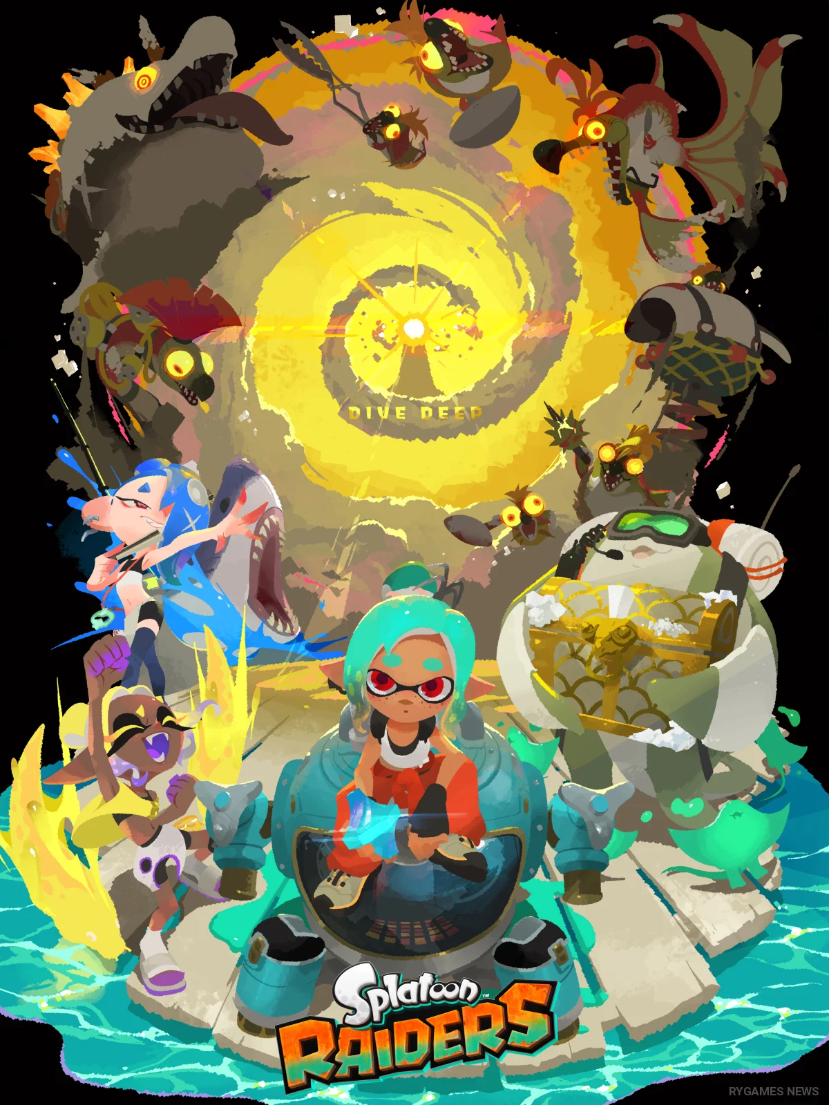 Artwork Peluncuran Splatoon Raiders