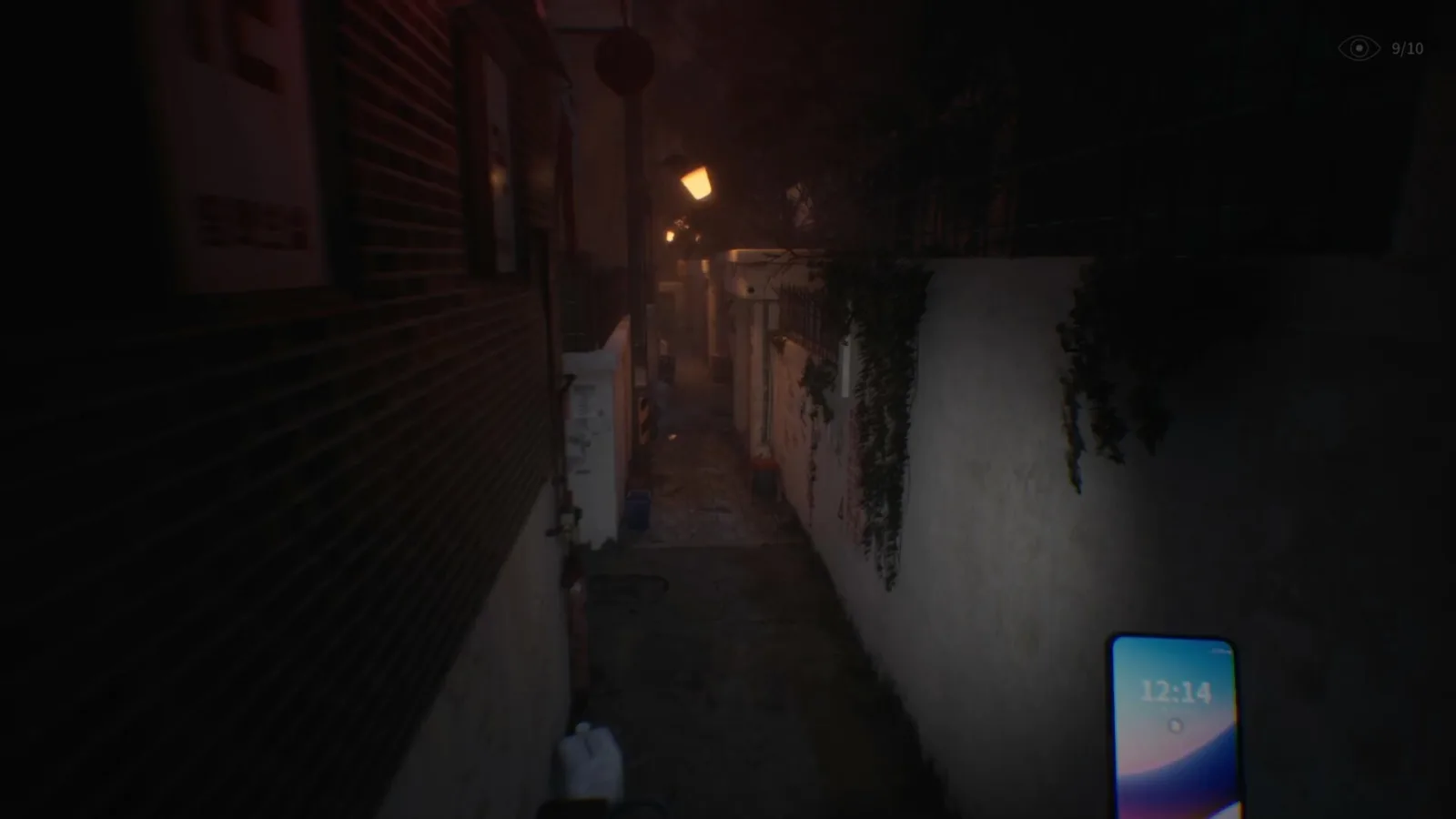 Deretan screenshot The Alley yang memperlihatkan lorong Korea, suasana malam, smartphone, gelang shaman, anomali supernatural, dan momen kejar-kejaran dengan hantu - gambar 1