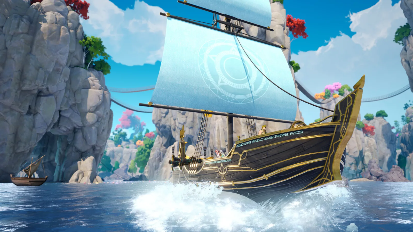 Deretan screenshot gameplay The Seven Deadly Sins: Origin yang menampilkan Clotho, eksplorasi Britannia, combat open-world, dungeon, boss challenge, event cube, dan update high difficulty terbaru - gambar 7