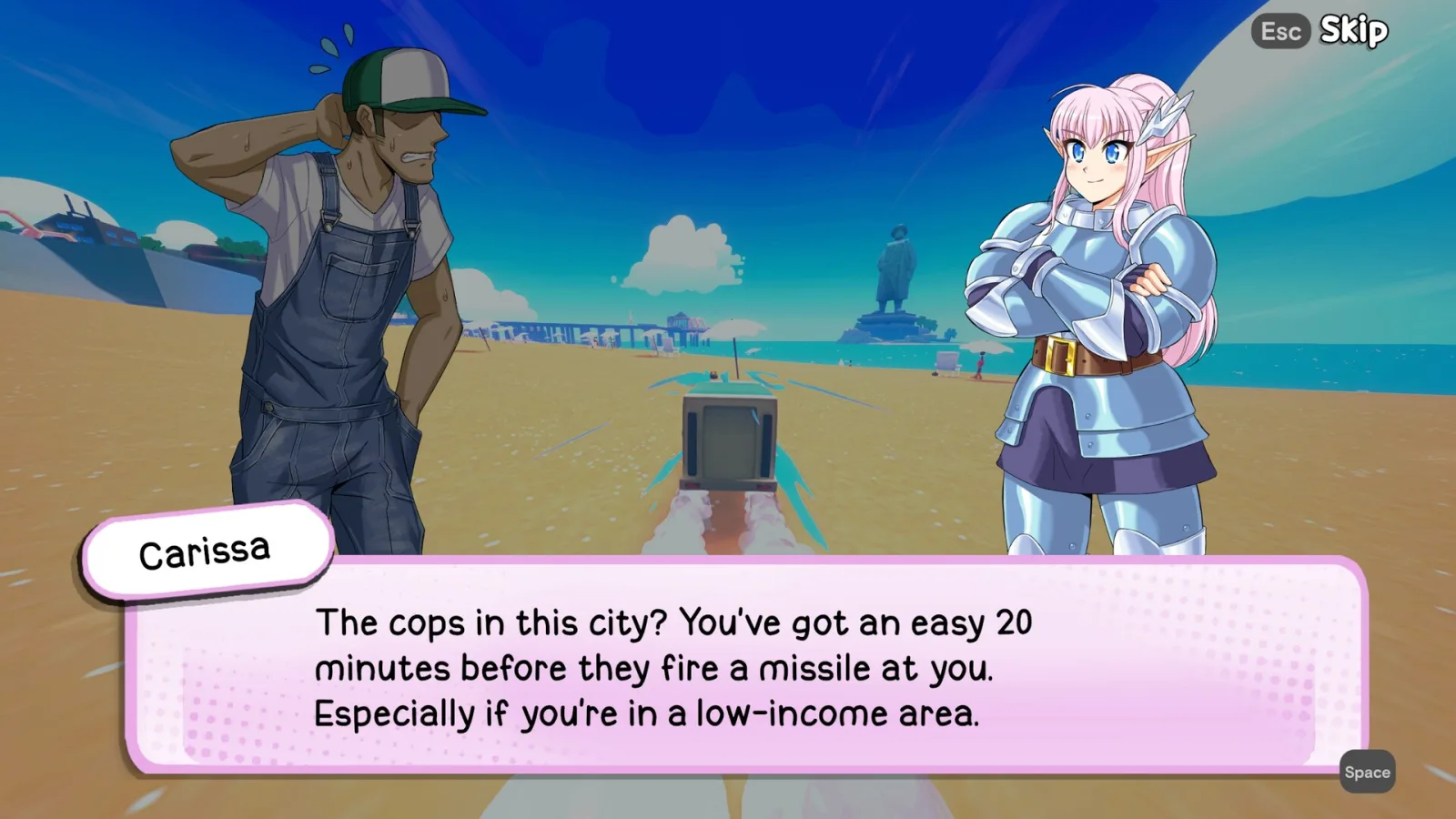 Screenshot gameplay Truck-kun is Supporting Me From Another World - gambar 2