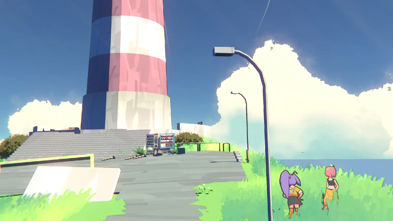 Deretan screenshot UNBEATABLE yang menampilkan Beat, band, panggung, gameplay rhythm, eksplorasi kota, visual anime hand-drawn, dan suasana dunia ketika musik dianggap ilegal - gambar 11