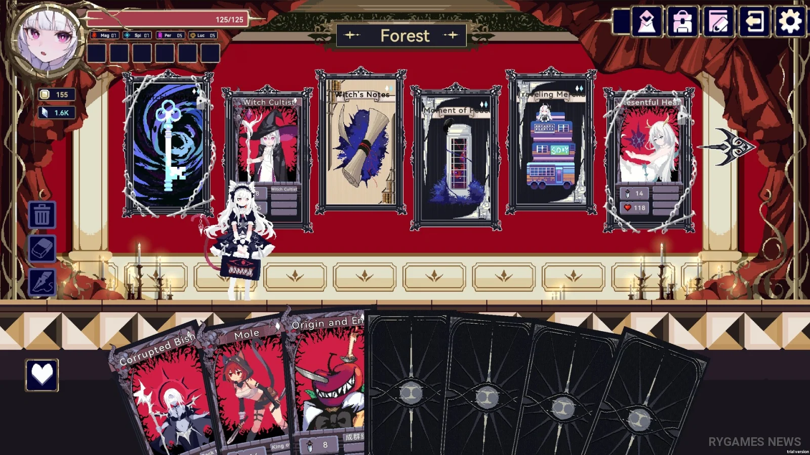 Screenshot gameplay Witch's Apocalyptic Journey dari Steam - gambar 4