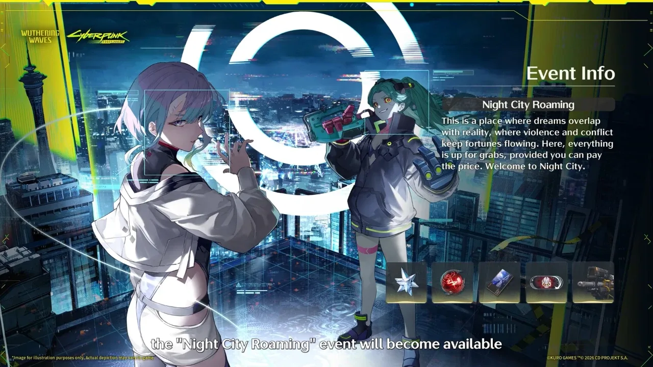 Screenshot Wuthering Waves x Cyberpunk: Edgerunners - gambar 67